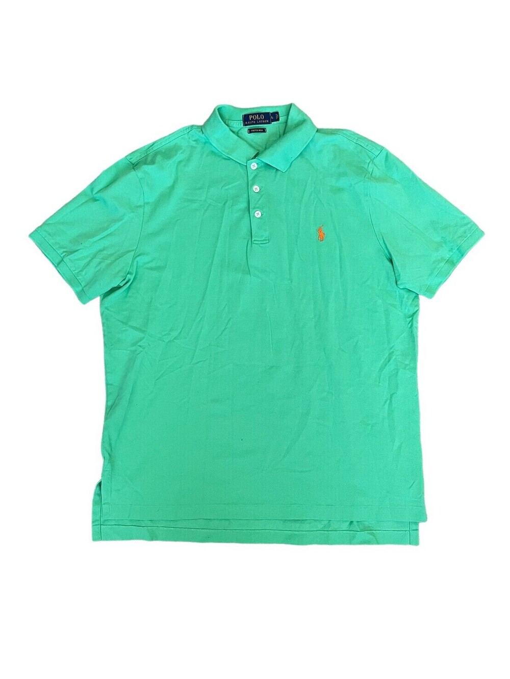 Polo Ralph Lauren Men’s Green Stretch Mesh Short Sleeve Shirt Pony Size Large